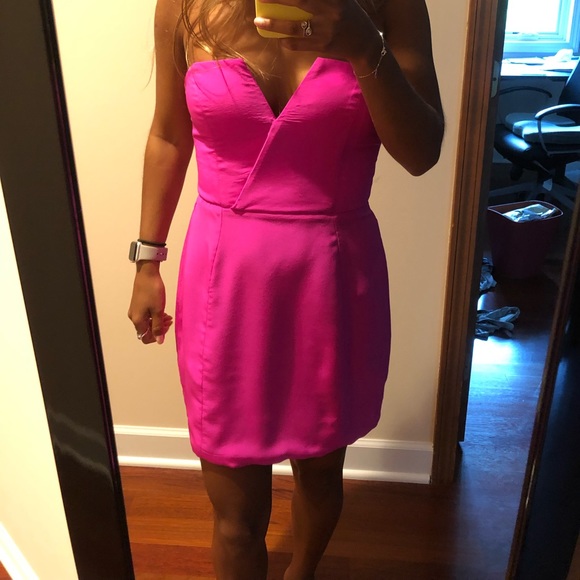 Naven Hot Pink NBD Dress Strapless - Picture 4 of 4